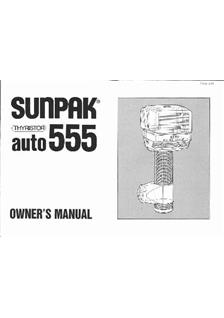 Sunpak 555 manual. Camera Instructions.